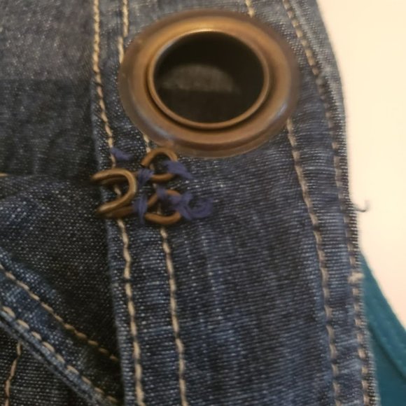 Jean Jacket grommets Womens New Direction 2X Nice - Picture 3 of 6